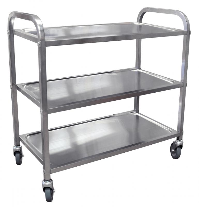 Stainless Steel Bussing Cart with 31.5� x 17.6� tray size
